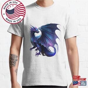 Blue And Purple Dragon Classic T-Shirt Unisex